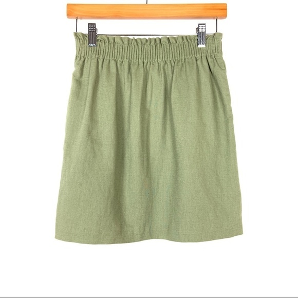 J Crew Factory Sidewalk Linen Blend Skirt Sz 00 - Picture 3 of 7